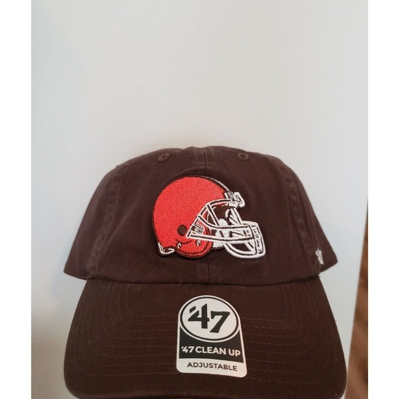 Cleveland Browns Hat Cap '47 Clean Up Dad Hat Strapback Brown '47 Brand - Picture 1 of 7